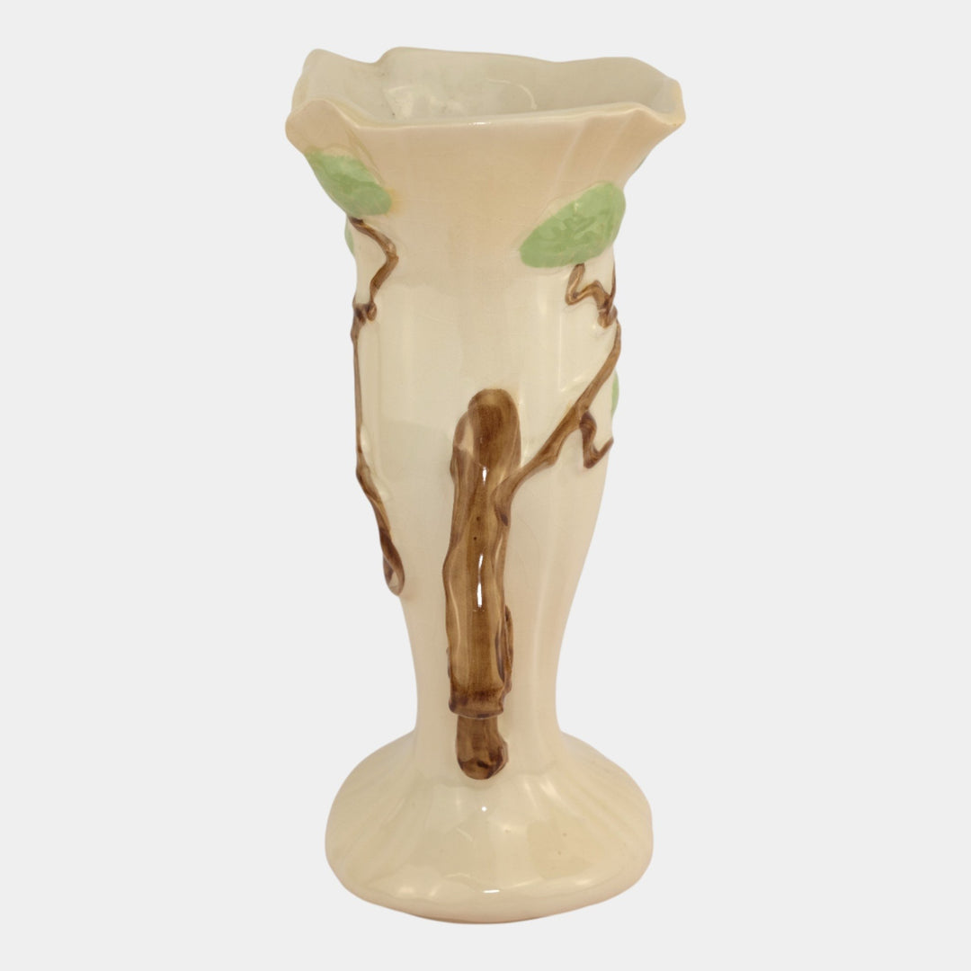 Roseville Ming Tree White 1949 Vintage Mid Century Modern Pottery Vase 584-12