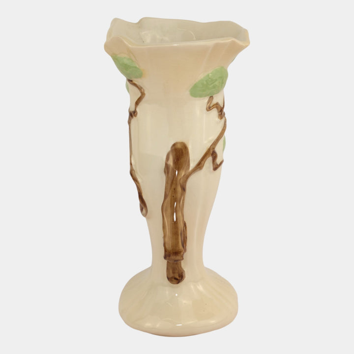 Roseville Ming Tree White 1949 Vintage Mid Century Modern Pottery Vase 584-12