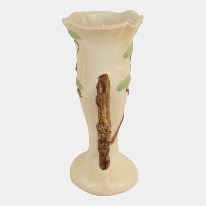 Roseville Ming Tree White 1949 Vintage Mid Century Modern Pottery Vase 584-12