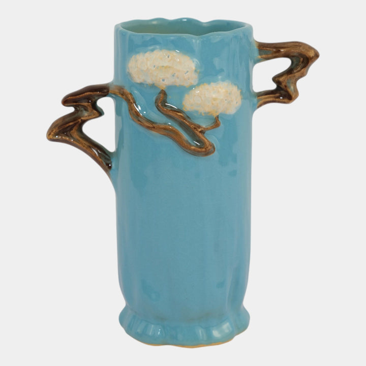 Roseville Ming Tree Blue 1949 Mid Century Modern Art Pottery Ceramic Vase 581-6