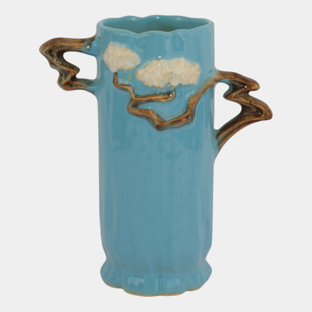 Roseville Ming Tree Blue 1949 Mid Century Modern Art Pottery Ceramic Vase 581-6