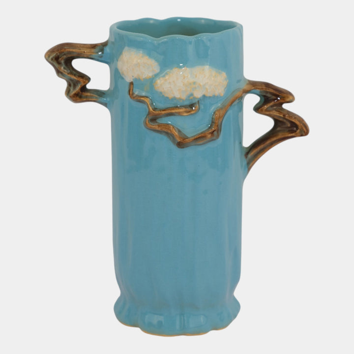 Roseville Ming Tree Blue 1949 Mid Century Modern Art Pottery Ceramic Vase 581-6