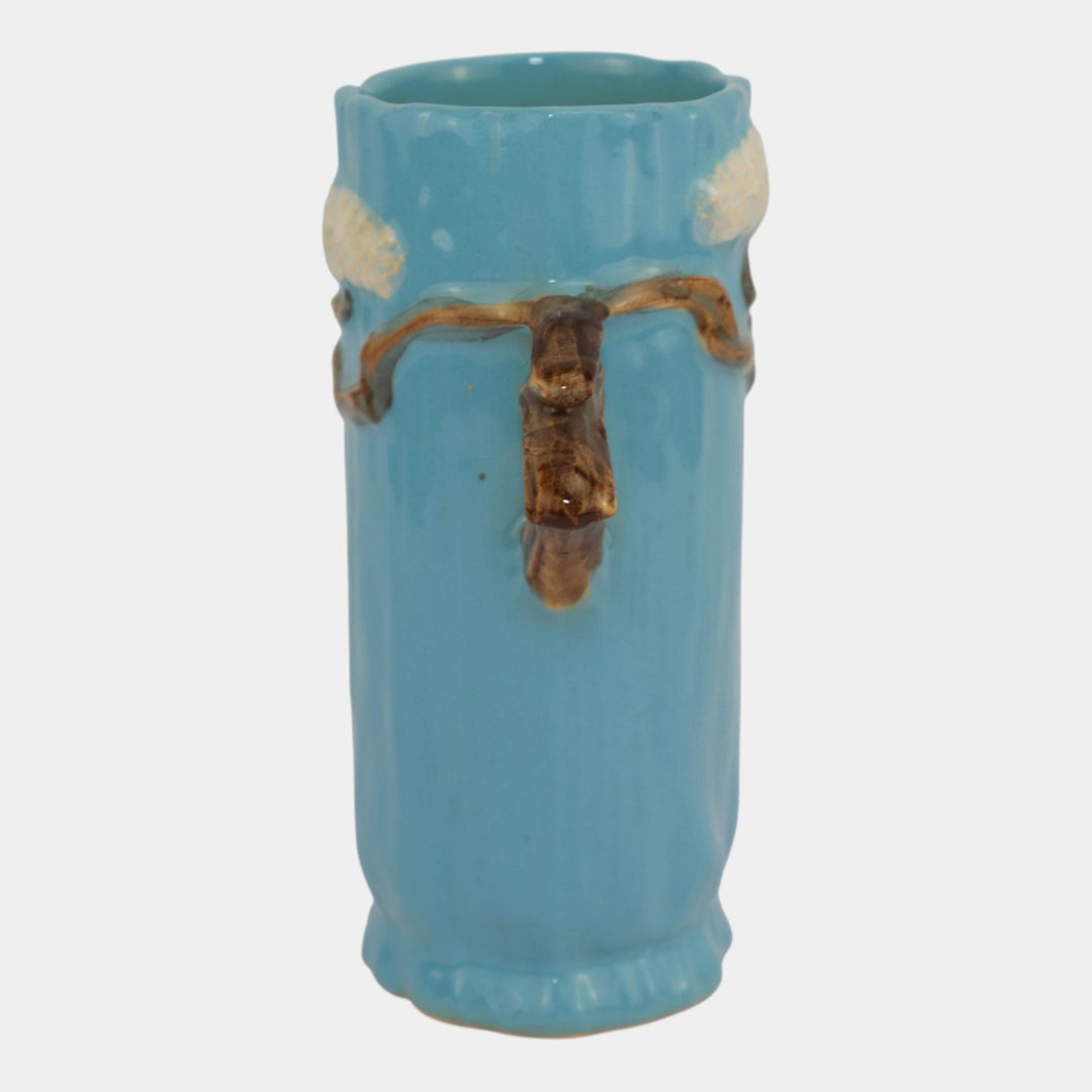 Roseville Ming Tree Blue 1949 Mid Century Modern Art Pottery Ceramic Vase 581-6