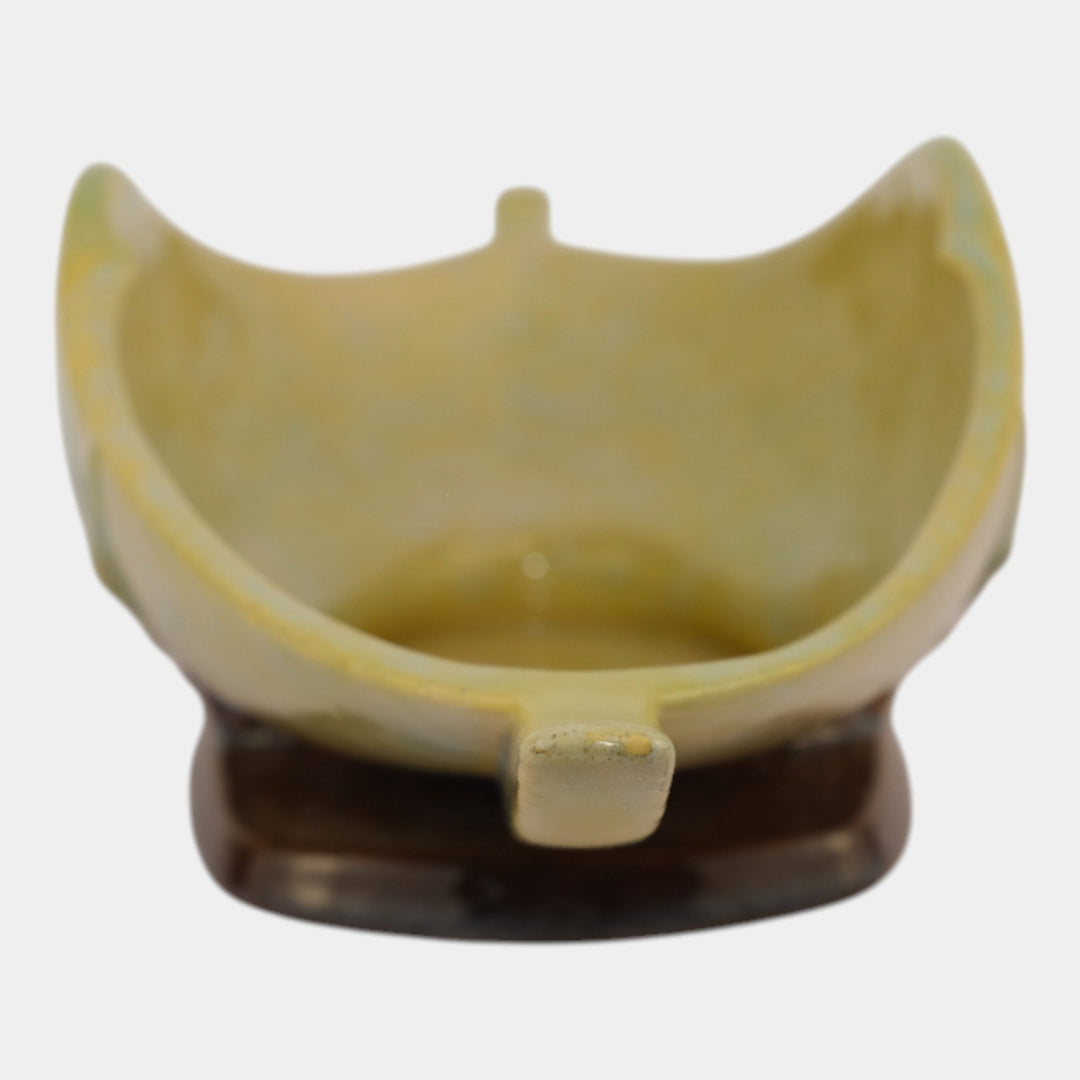 Roseville Wincraft Green 1948 Mid Century Modern Pottery Console Bowl 229-14