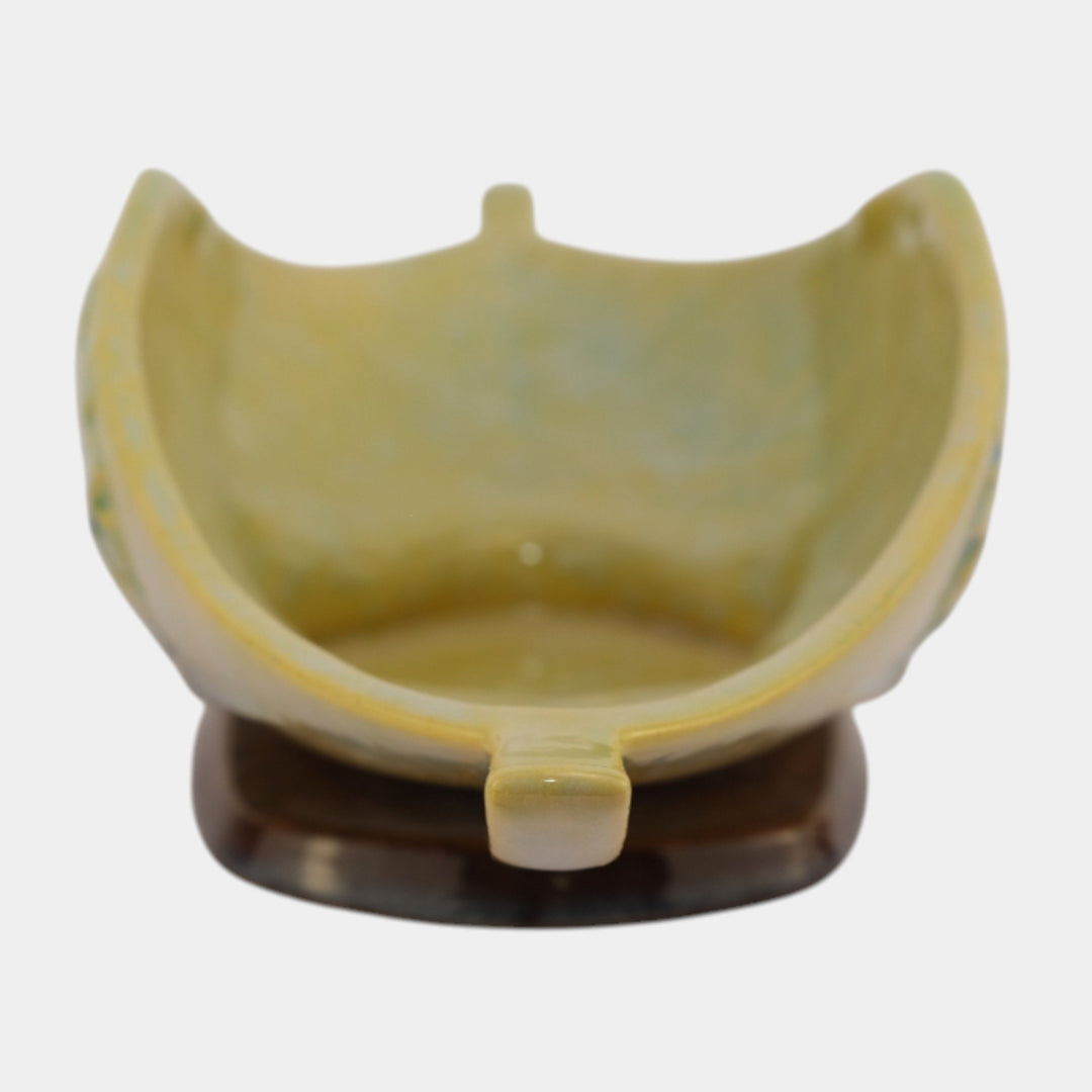 Roseville Wincraft Green 1948 Mid Century Modern Pottery Console Bowl 229-14