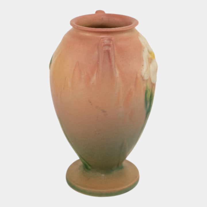 Roseville Iris 1939 Vintage Art Deco Pottery Pink Ceramic Vase 915-5