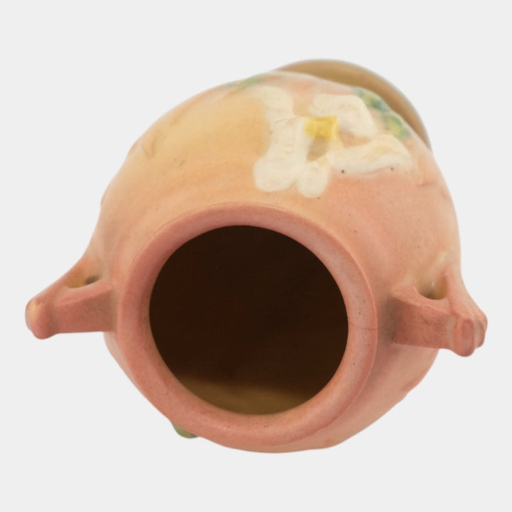 Roseville Iris 1939 Vintage Art Deco Pottery Pink Ceramic Vase 915-5