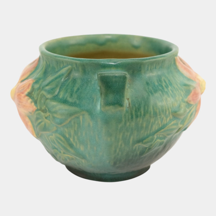 Roseville Clematis Green 1944 Vintage Pottery Ceramic Jardiniere Planter 667-4