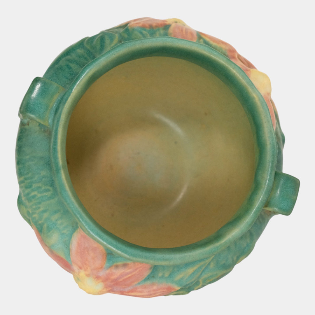 Roseville Clematis Green 1944 Vintage Pottery Ceramic Jardiniere Planter 667-4
