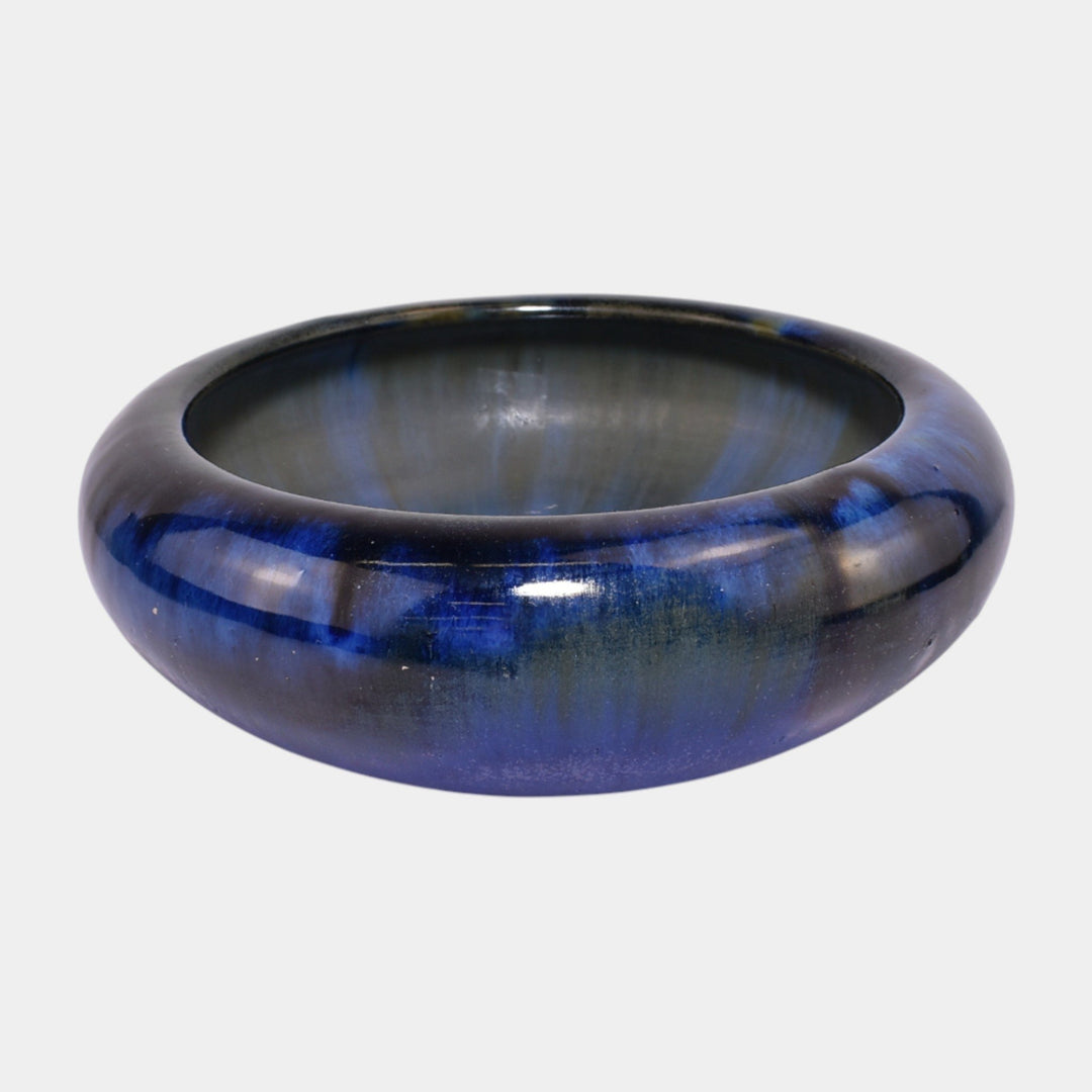 Fulper 1909-17 Vintage Arts And Crafts Pottery Blue Flambe Ceramic Bowl 437