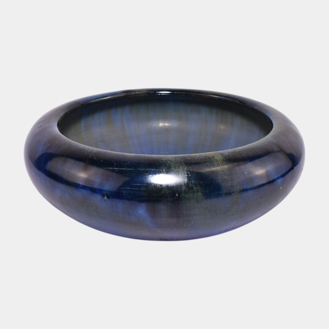 Fulper 1909-17 Vintage Arts And Crafts Pottery Blue Flambe Ceramic Bowl 437