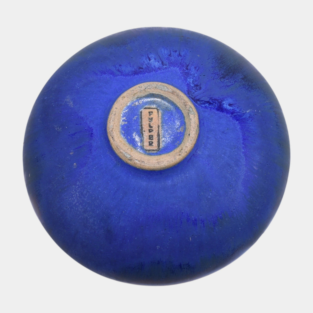 Fulper 1909-17 Vintage Arts And Crafts Pottery Blue Flambe Ceramic Bowl 437
