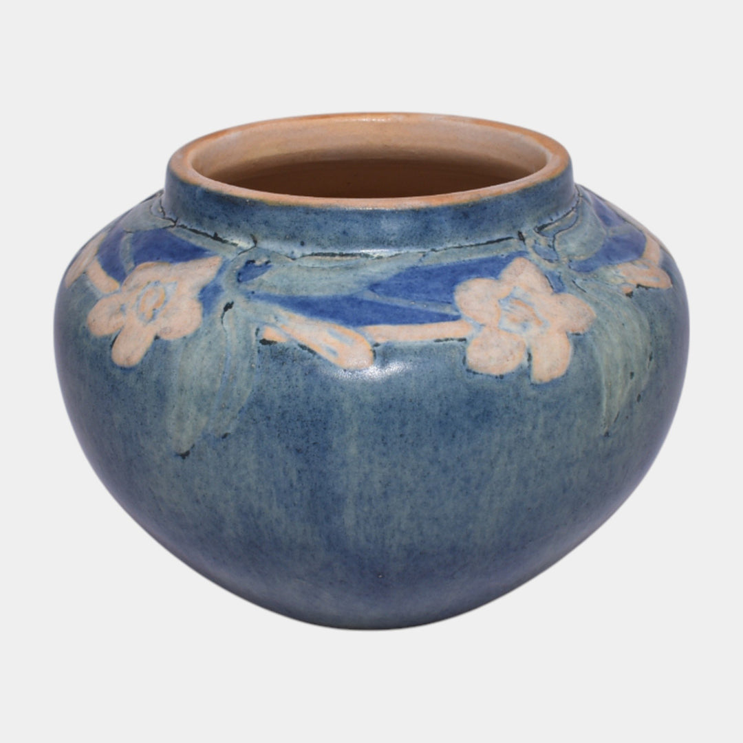 Newcomb College 1910 Vintage Arts & Crafts Pottery Floral Vase Henrietta Bailey - Just Art Pottery