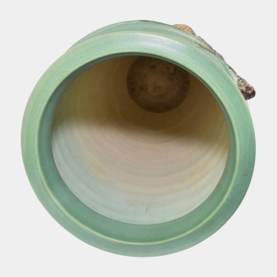 Roseville Pine Cone Green 1936 Vintage Art Pottery Ceramic Umbrella Stand 777-20