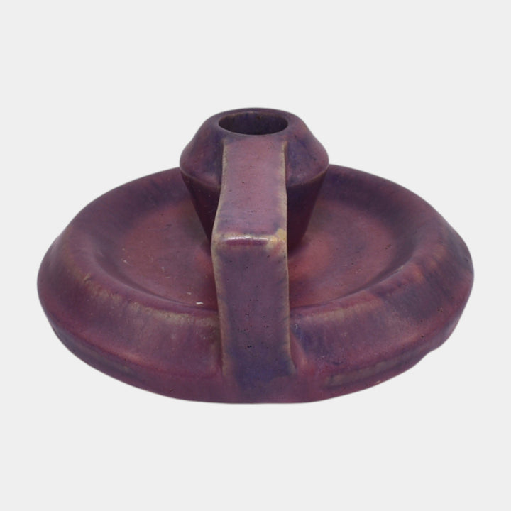 Fulper 1910-16 Arts And Crafts Pottery Purple Candle Holder Chamberstick 48