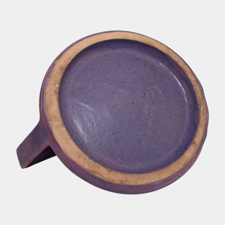 Fulper 1910-16 Arts And Crafts Pottery Purple Candle Holder Chamberstick 48