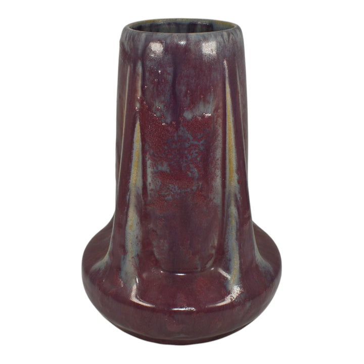 Fulper 1922-28 Arts And Crafts Pottery Buttressed Purple Vase 47
