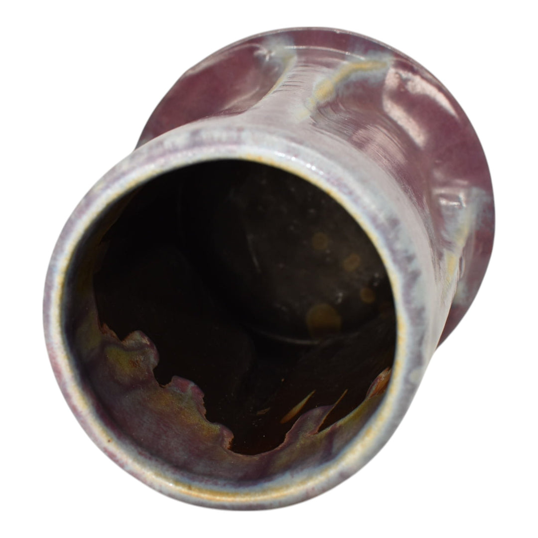 Fulper 1922-28 Arts And Crafts Pottery Buttressed Purple Vase 47