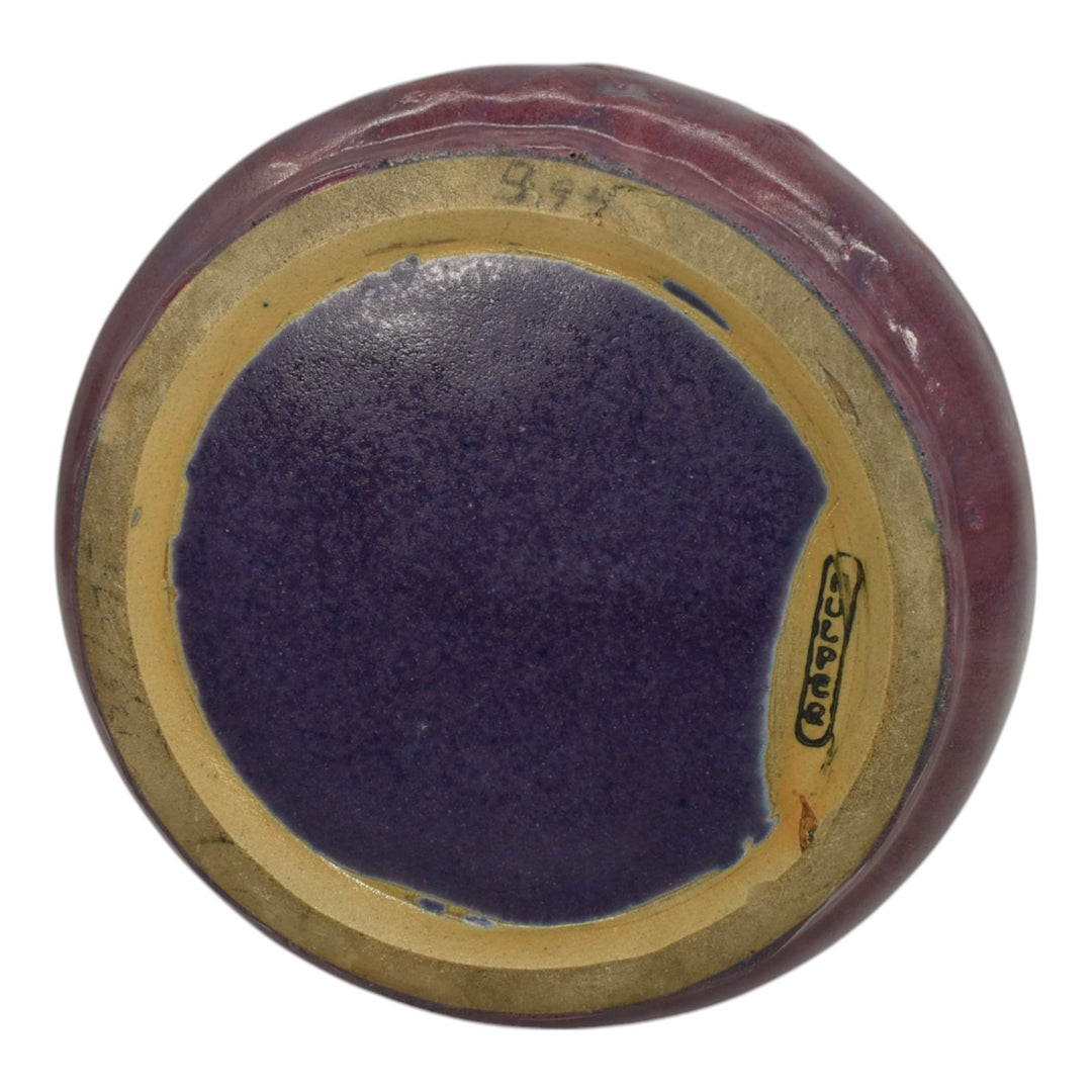 Fulper 1922-28 Arts And Crafts Pottery Buttressed Purple Vase 47