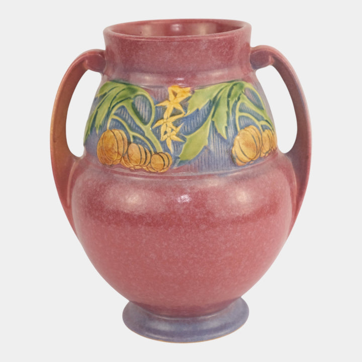 Roseville Baneda Pink 1932 Vintage Art Deco Pottery Ceramic Flower Vase 596-9