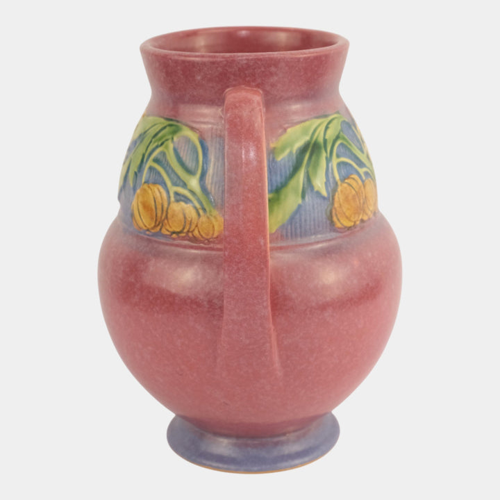 Roseville Baneda Pink 1932 Vintage Art Deco Pottery Ceramic Flower Vase 596-9