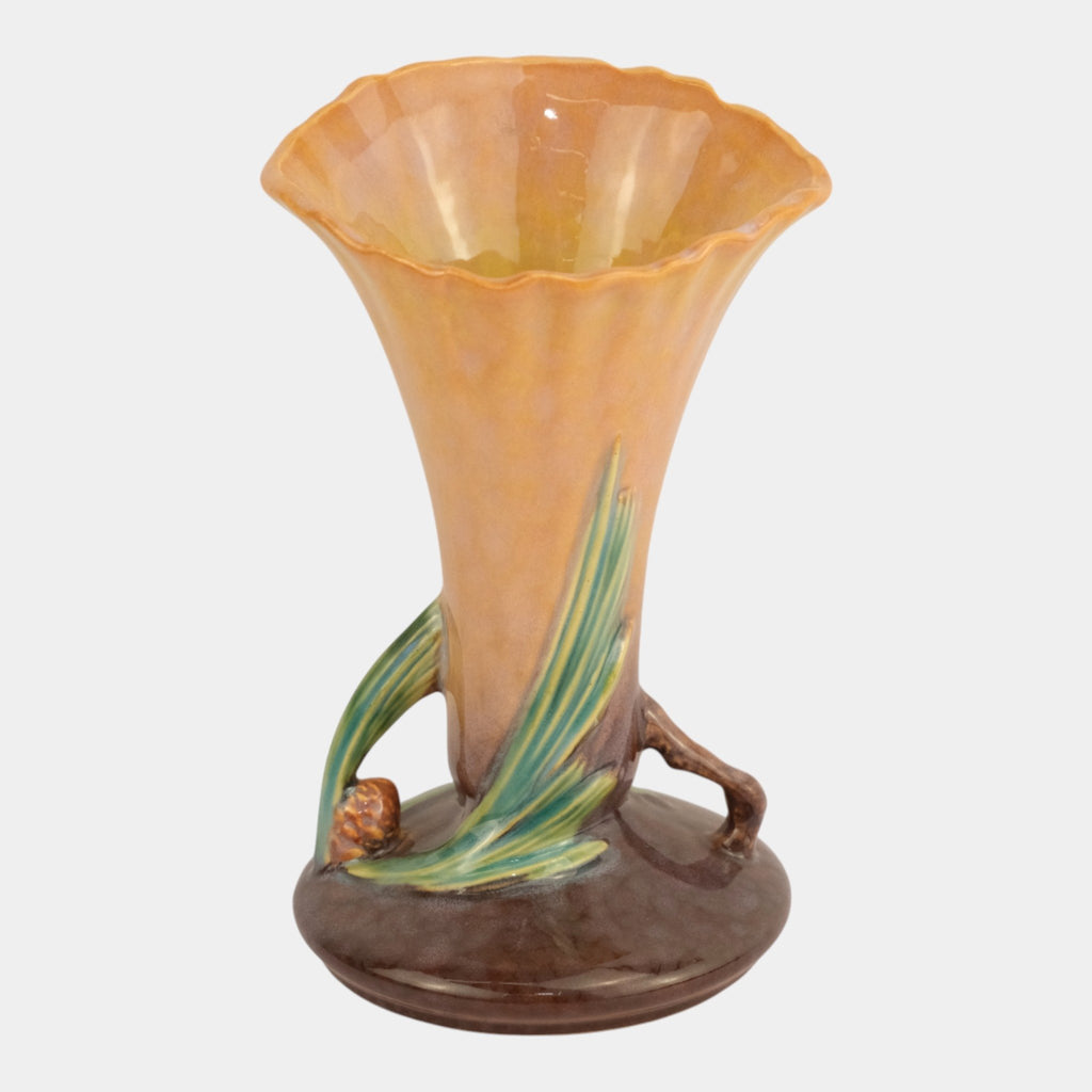 Roseville Wincraft Pine Cone Orange 1948 Mid Century Modern