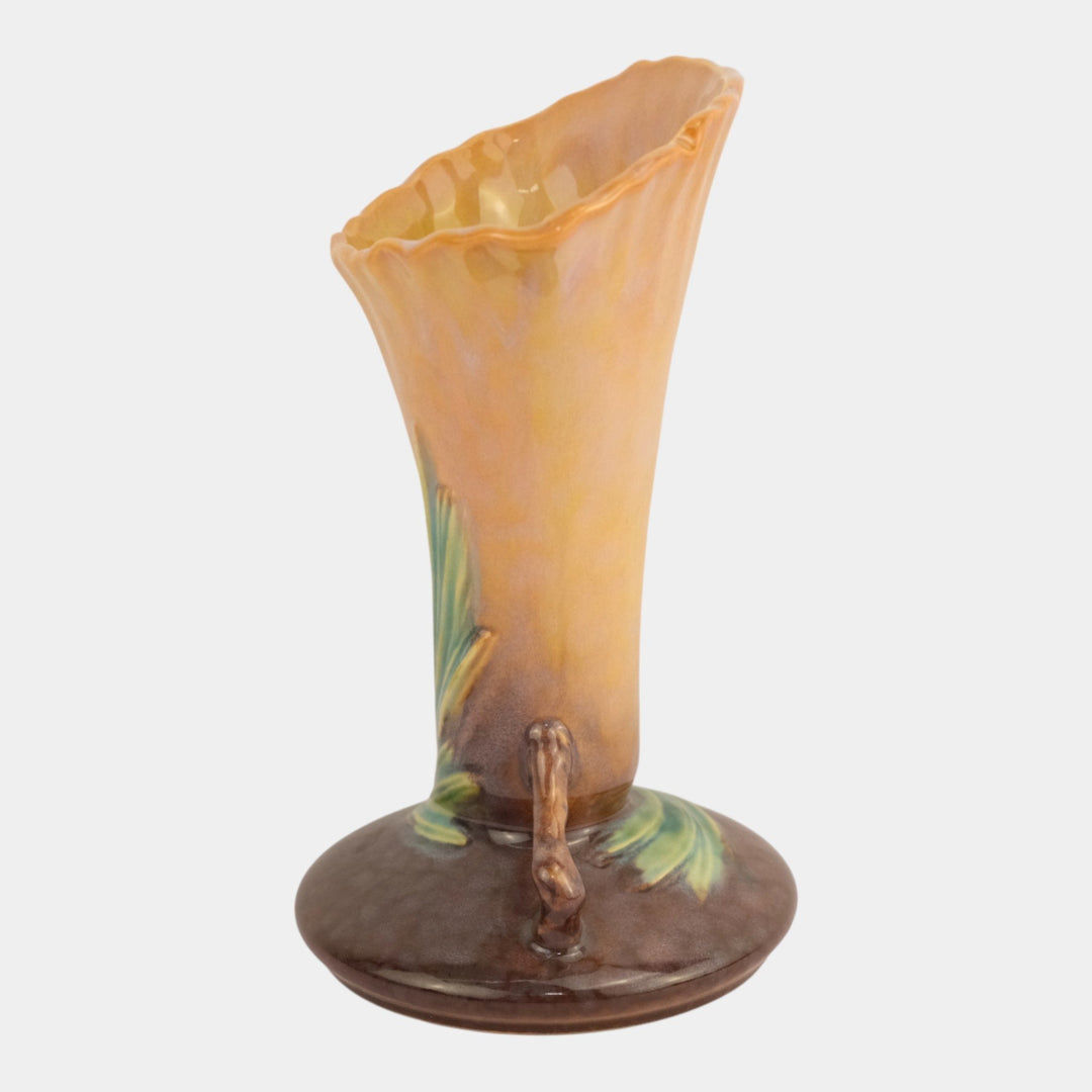 Roseville Wincraft Pine Cone Orange 1948 Mid Century Modern Pottery Vase 2V2-8