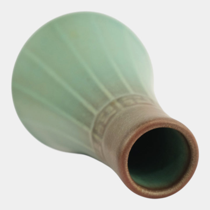 Rookwood Pottery 1916 Art Deco Turquoise Brown Matte Glaze Bud Vase 1748