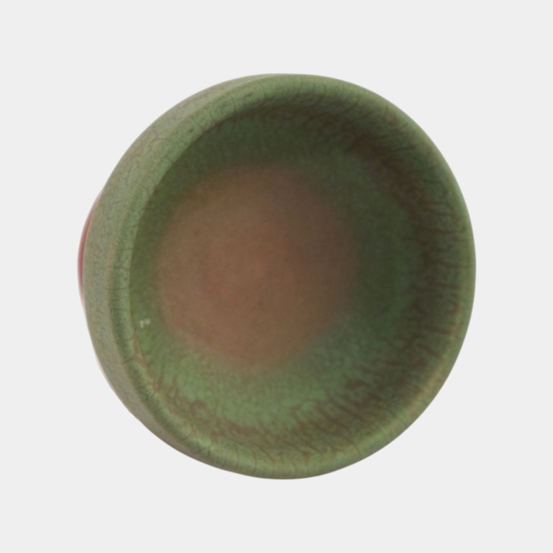 Rookwood Pottery 1908 Arts And Crafts Matte Pink Green Pedestal Compote 1614