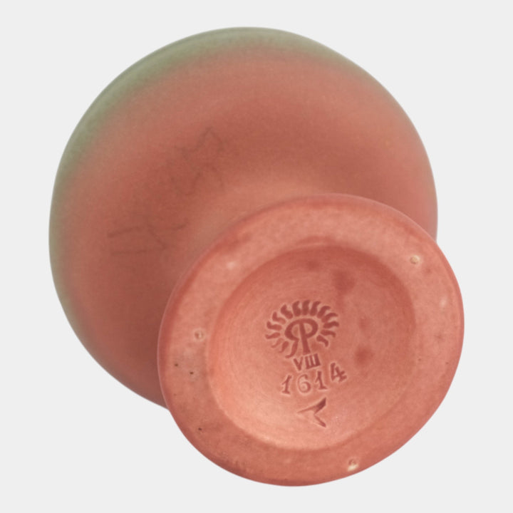 Rookwood Pottery 1908 Arts And Crafts Matte Pink Green Pedestal Compote 1614