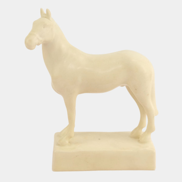 Rookwood Pottery 1947 Mid Century White Man-O-War Horse Figure 6202