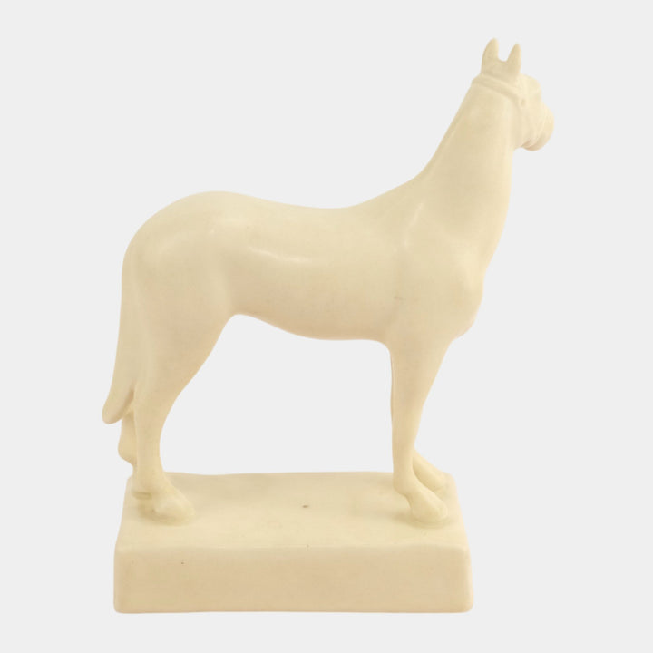 Rookwood Pottery 1947 Mid Century White Man-O-War Horse Figure 6202