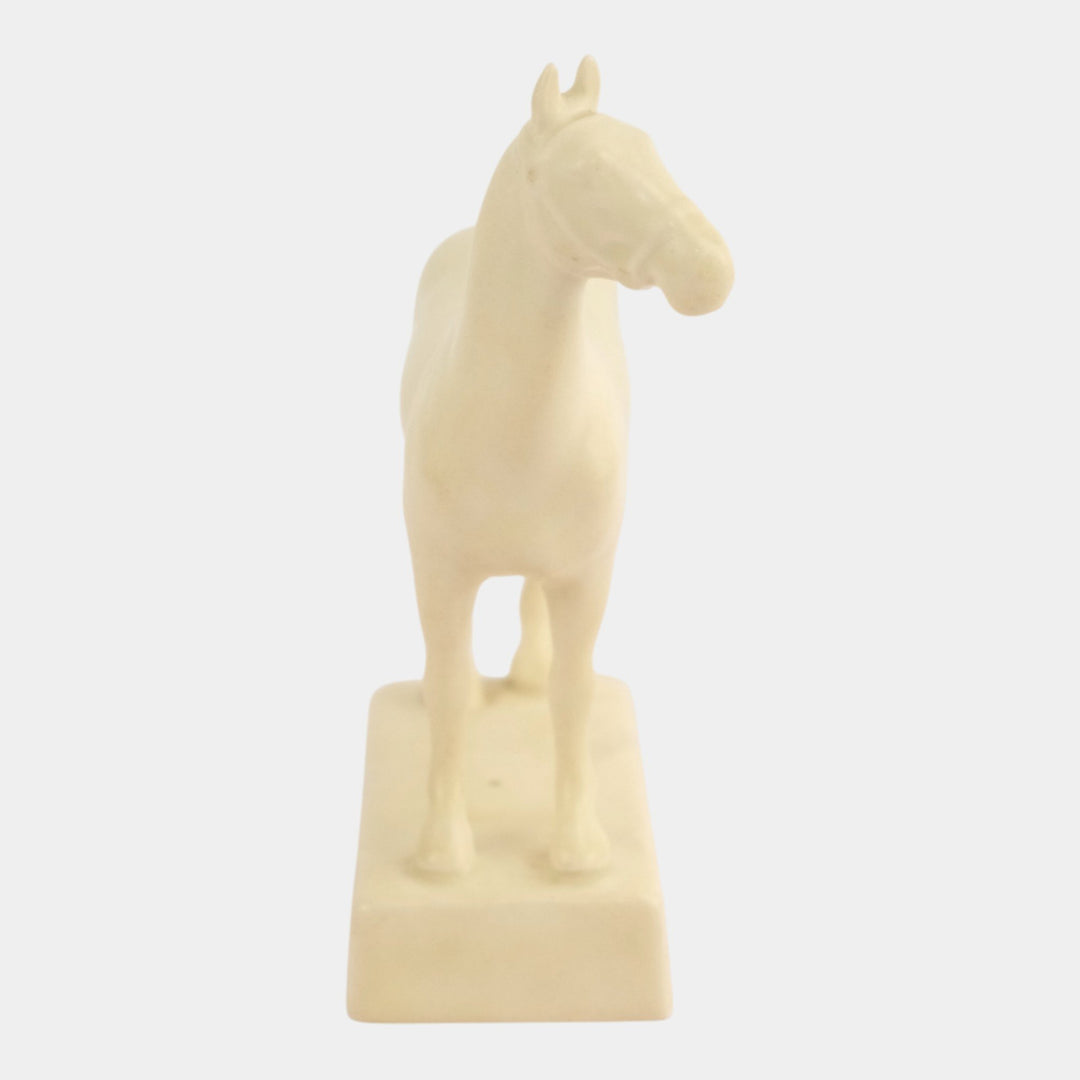 Rookwood Pottery 1947 Mid Century White Man-O-War Horse Figure 6202