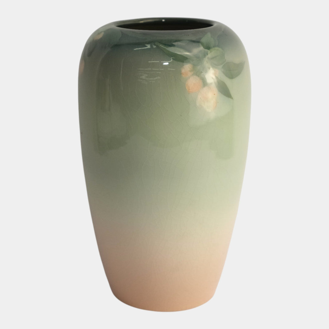 Rookwood Pottery 1910 Iris Glaze Vase with Cherry Blossoms Vase 1126C Asbury