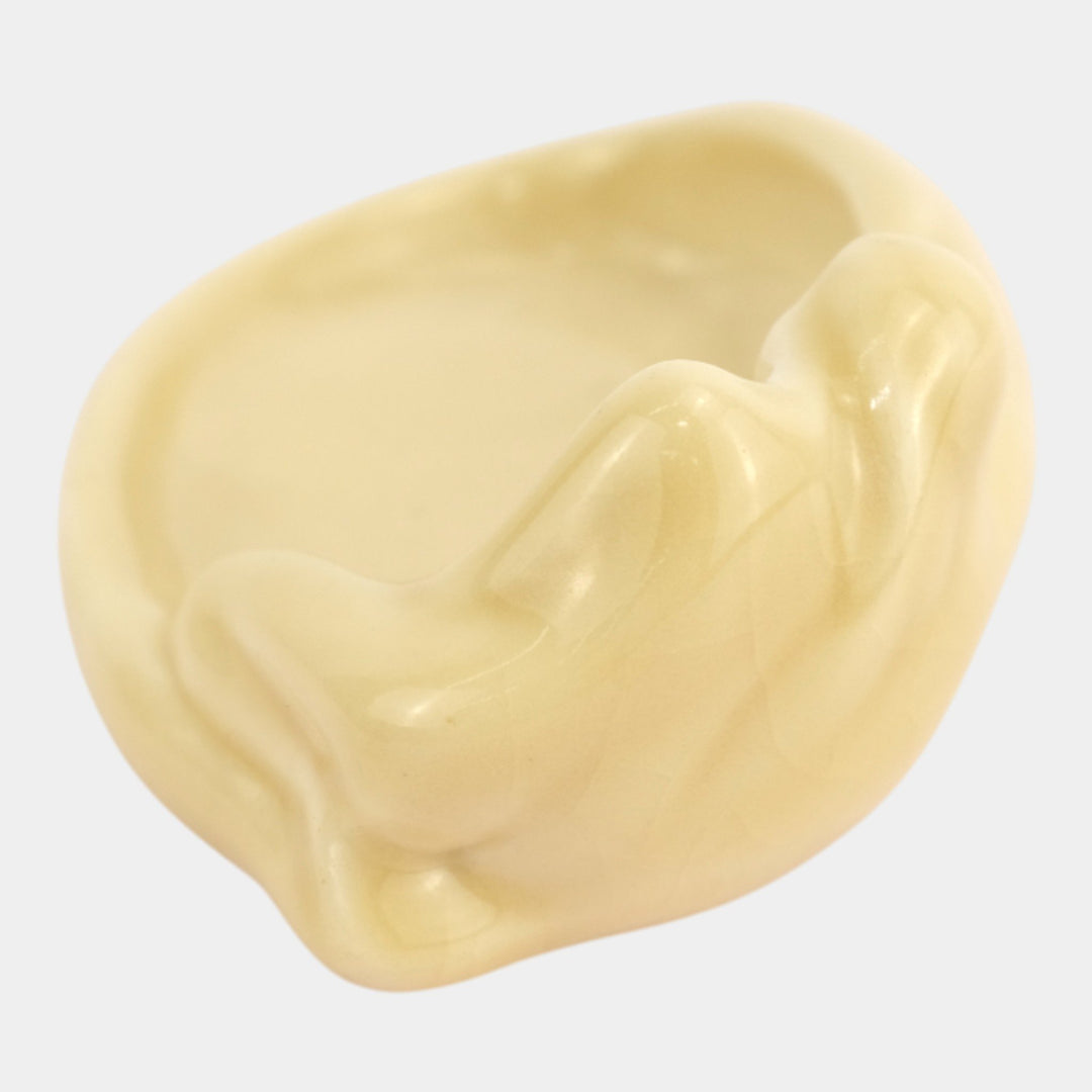 Rookwood 1948 Vintage Art Pottery White Sorority Ceramic Figurine Nude Tray 2595