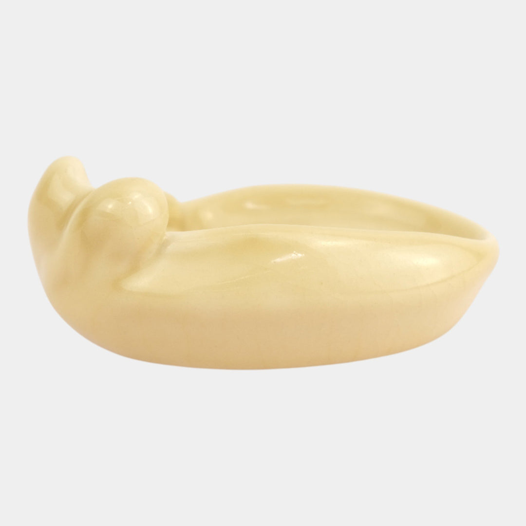 Rookwood 1948 Vintage Art Pottery White Sorority Ceramic Figurine Nude Tray 2595