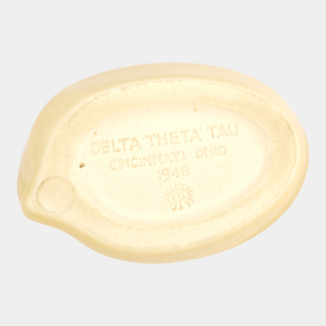 Rookwood 1948 Vintage Art Pottery White Sorority Ceramic Figurine Nude Tray 2595