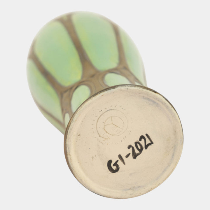 Calmwater Designs Stephanie Young Studio Pottery Dragonfly Green Vase