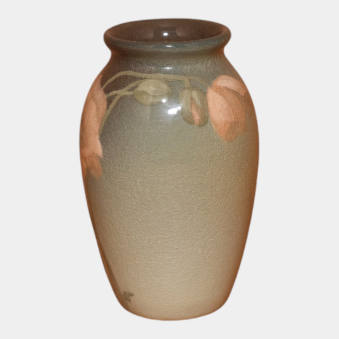 Rookwood Pottery 1904 Iris Glaze Ceramic Blooming Poppy Flower Vase 568E Zettel