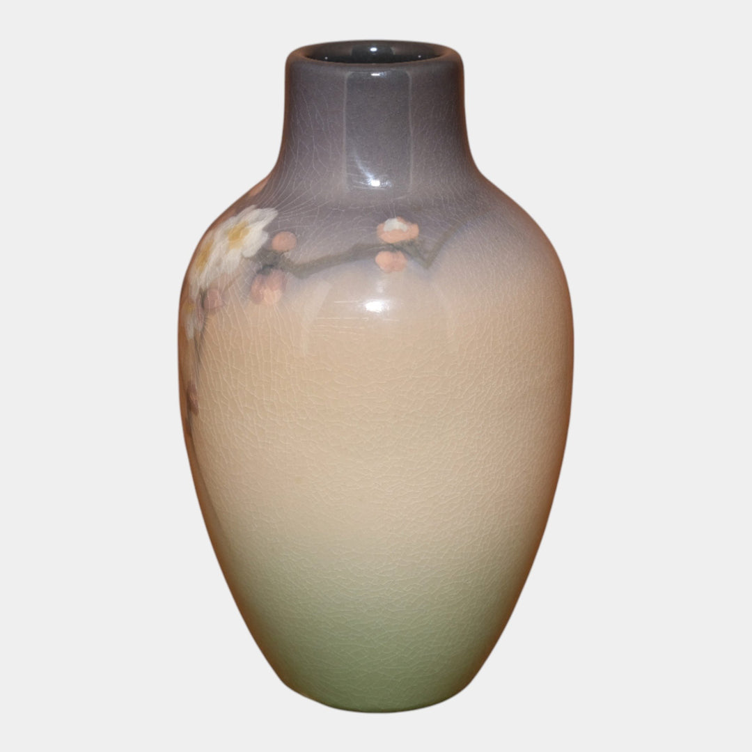 Rookwood Pottery 1906 Iris Glaze Ceramic Cherry Blossom Flower Vase 905E Asbury