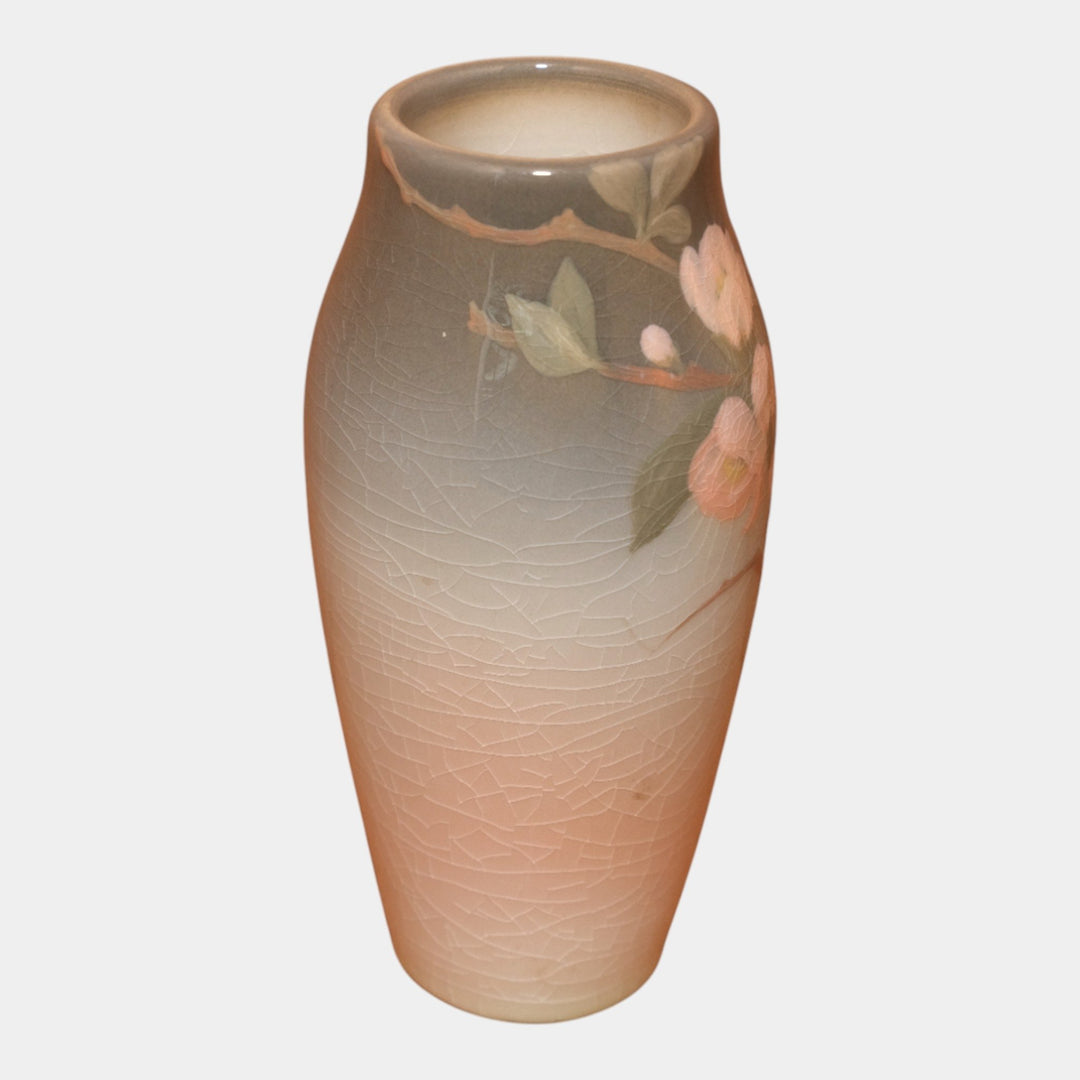 Rookwood Pottery 1906 Iris Glaze Ceramic Apple Blossom Flower Vase 30F Linderman