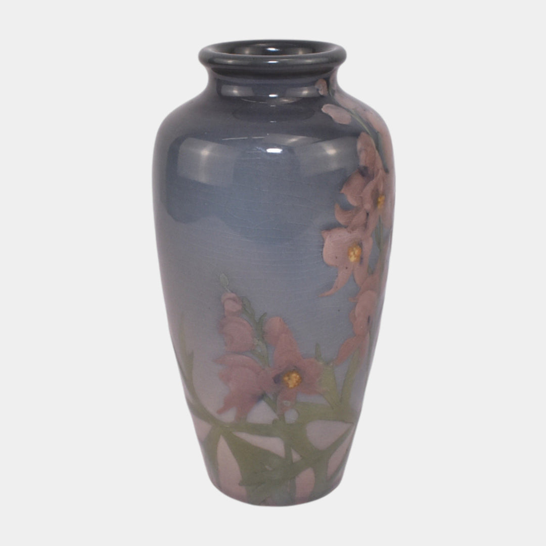 Rookwood Pottery 1900 Iris Glaze Ceramic Foxglove Flower Vase 614F Fechheimer - Just Art Pottery