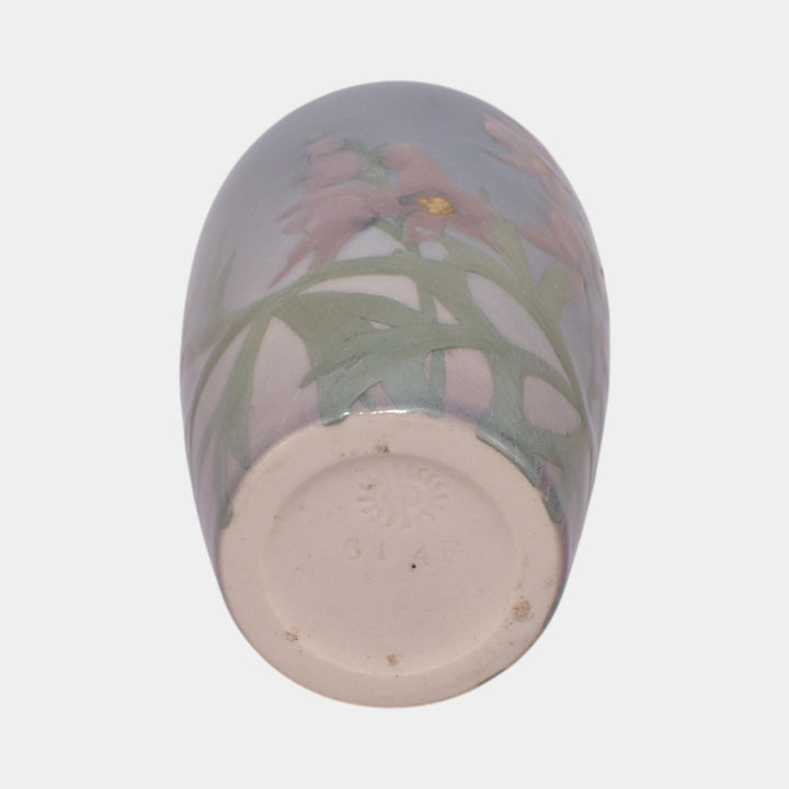 Rookwood Pottery 1900 Iris Glaze Ceramic Foxglove Flower Vase 614F Fechheimer - Just Art Pottery