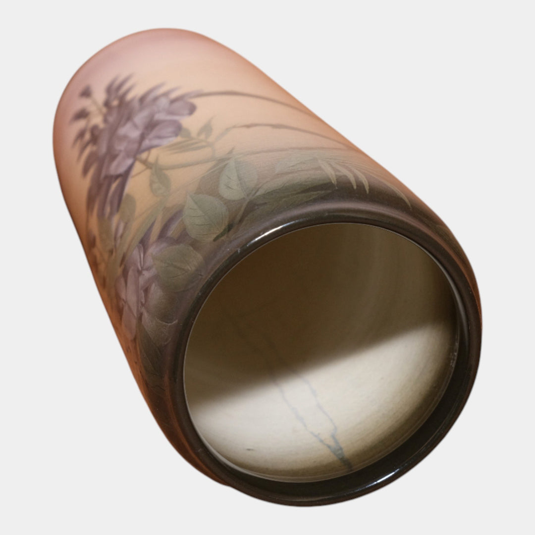 Rookwood Pottery 1911 Iris Glaze Wisteria Flower Cylindrical Vase 952D Schmidt