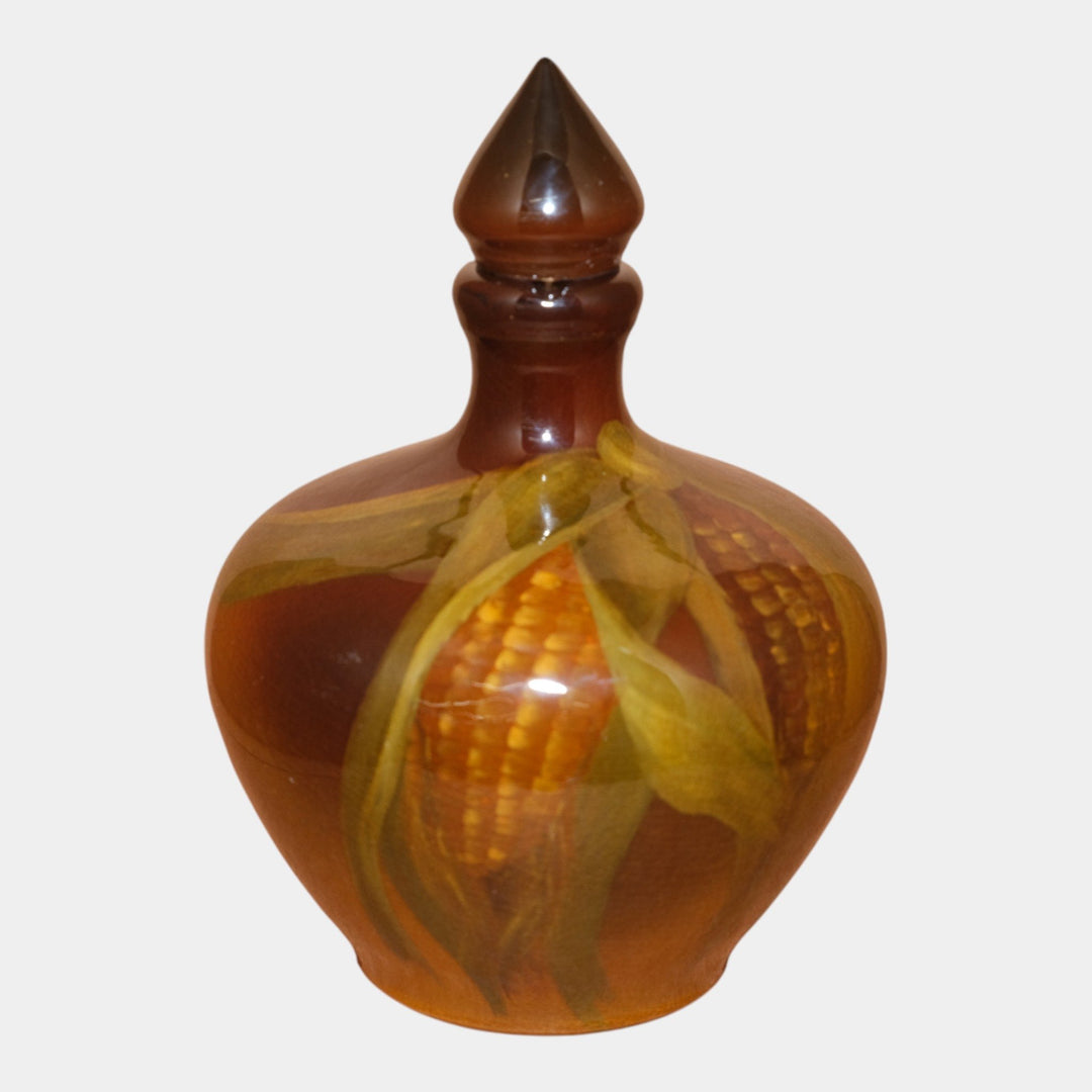 Rookwood Pottery 1902 Standard Glaze Ceramic Corn Lidded Jug 675 Lindeman - Just Art Pottery