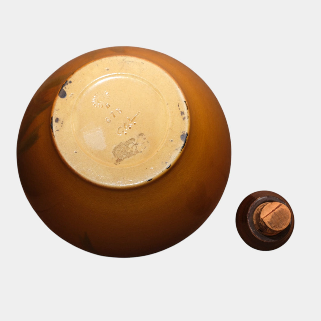 Rookwood Pottery 1902 Standard Glaze Ceramic Corn Lidded Jug 675 Lindeman - Just Art Pottery