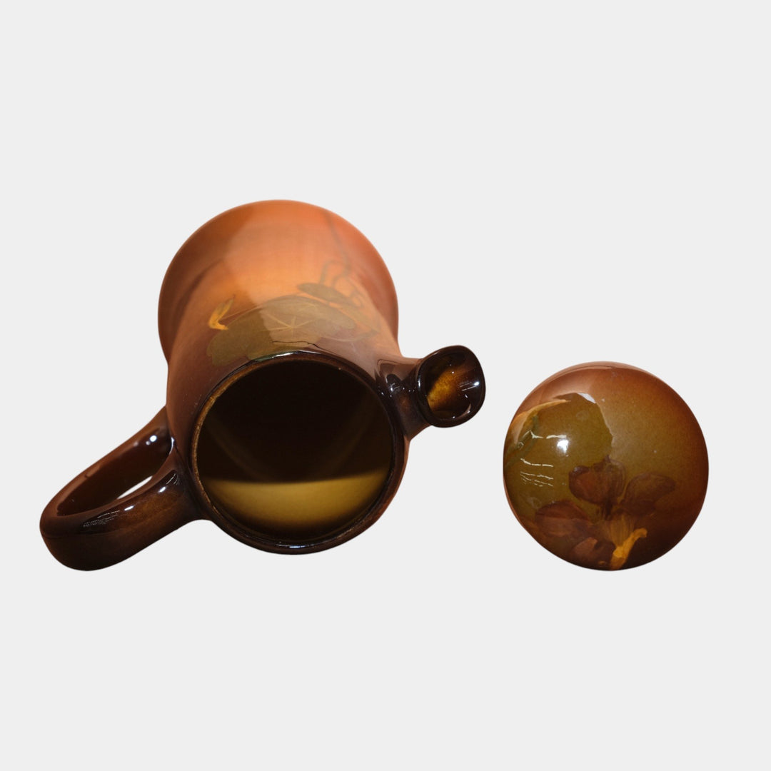 Rookwood Pottery 1900 Standard Glaze Ceramic Flower Lidded Pitcher 772 Steinle