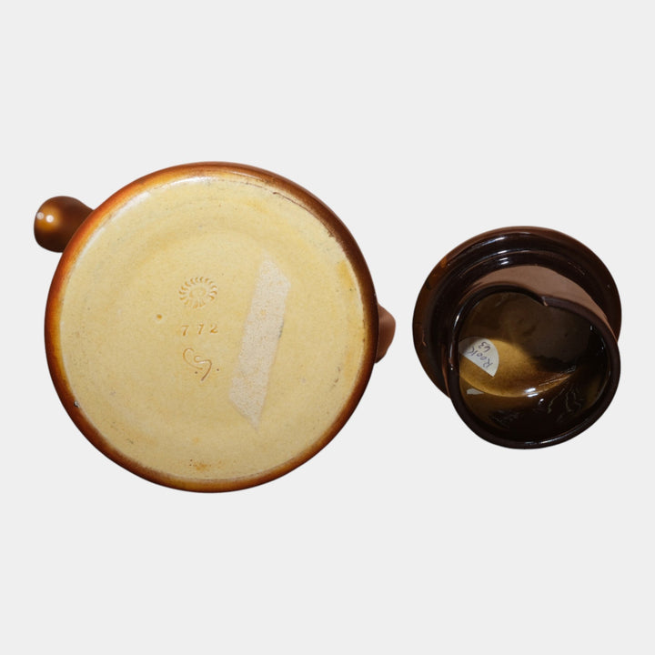 Rookwood Pottery 1900 Standard Glaze Ceramic Flower Lidded Pitcher 772 Steinle