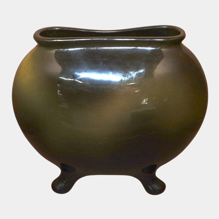 Owens Utopian Standard Glaze Hand Painted Border Collie Dog Portrait Pillow Vase - Just Art Pottery