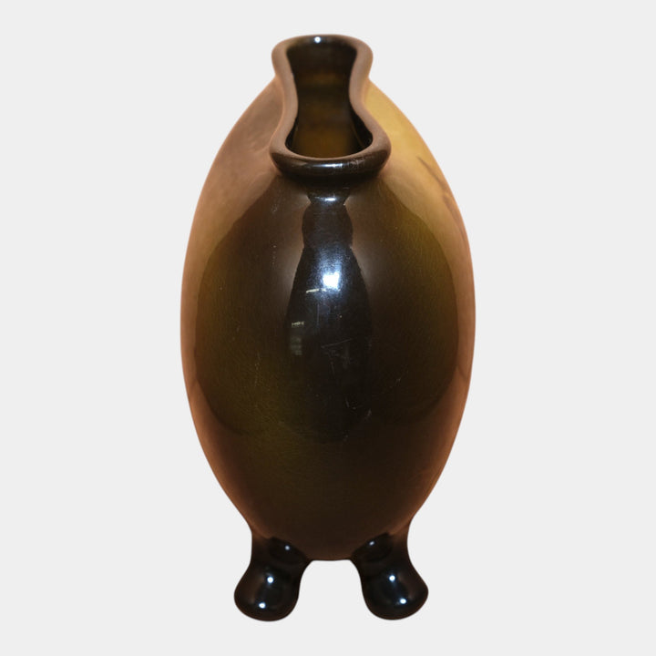 Owens Utopian Standard Glaze Hand Painted Border Collie Dog Portrait Pillow Vase - Just Art Pottery